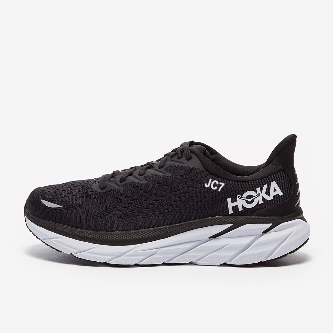 Hoka Clifton 8 Wide - Black/White - Mens Shoes | Pro:Direct Running