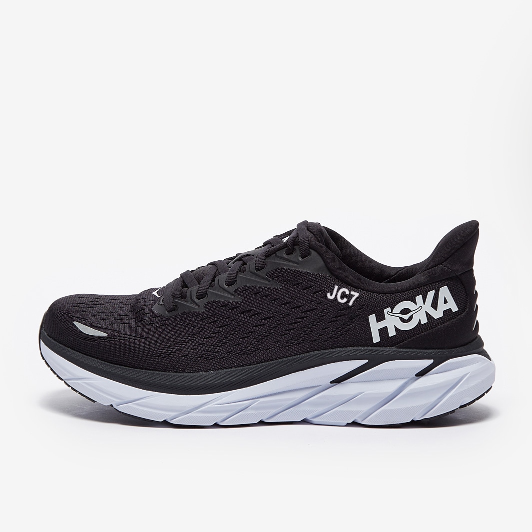 Hoka Womens Clifton 8 Black/White Womens Shoes ProDirect Running