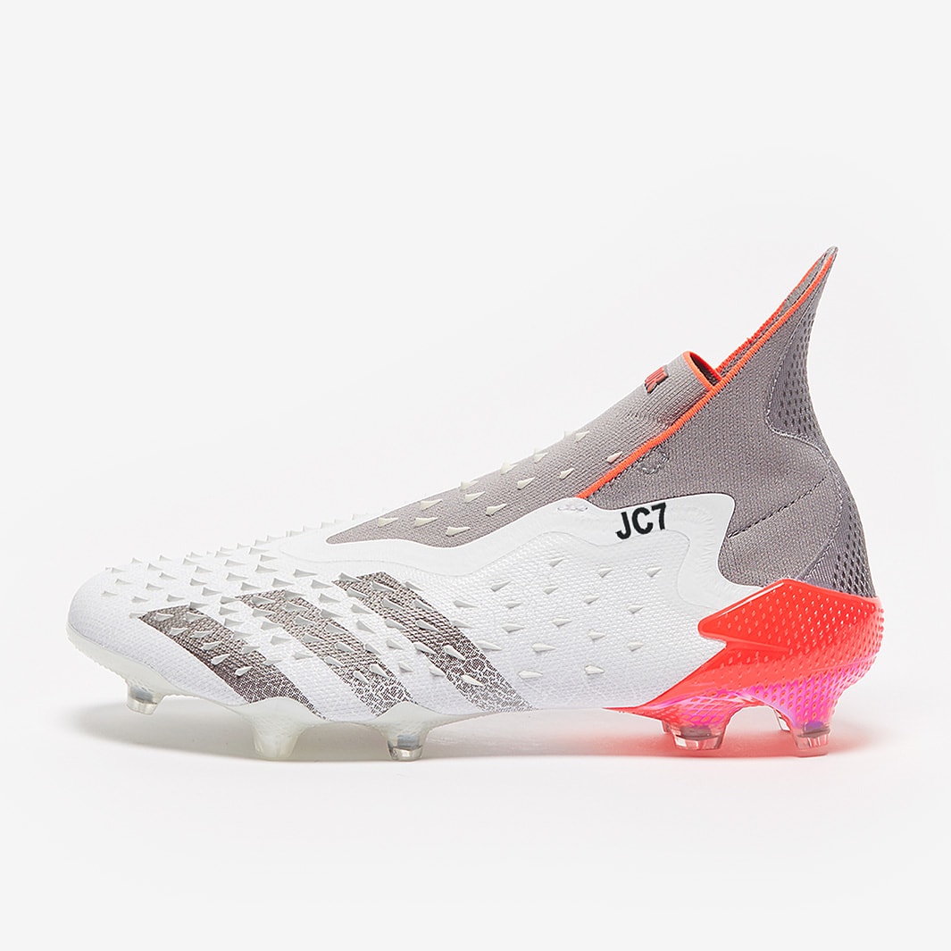 adidas Predator レッド/ホワイト FG adidas Predator Freak+ FG - White/Iron Metallic/Solar Red