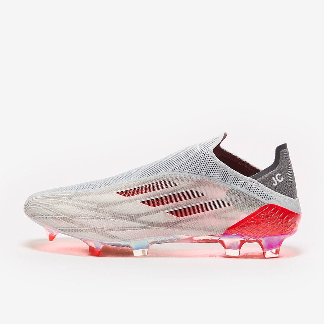 adidas X Speedflow+ FG - White/Iron Metallic/Solar Red