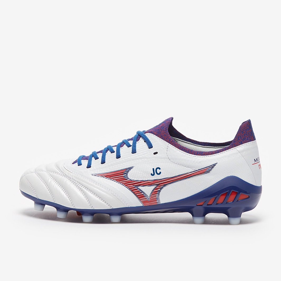 Mizuno Morelia Neo III ß Japan - White/High Risk Red - Mens Soccer Cleats