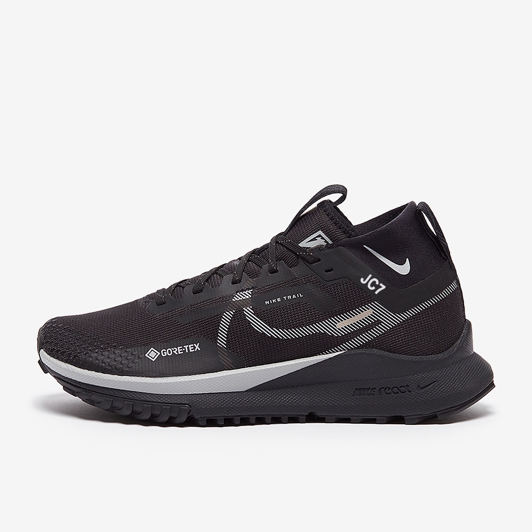 Nike Womens React Pegasus Trail 4 GORE-TEX - Black/Wolf Grey-Reflective ...