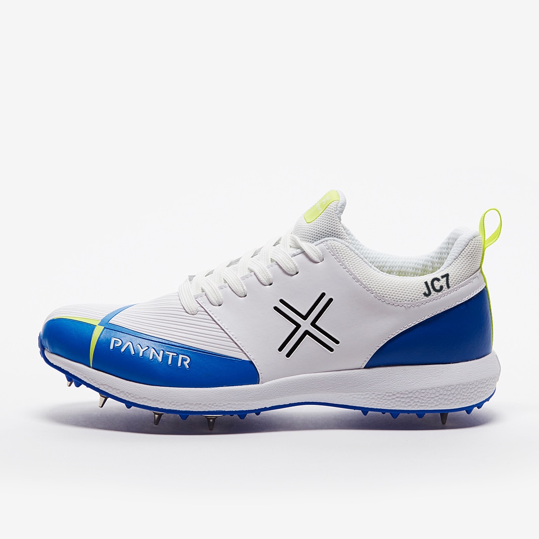 Payntr V Junior Cricket Spike White/Blue Boys Shoes