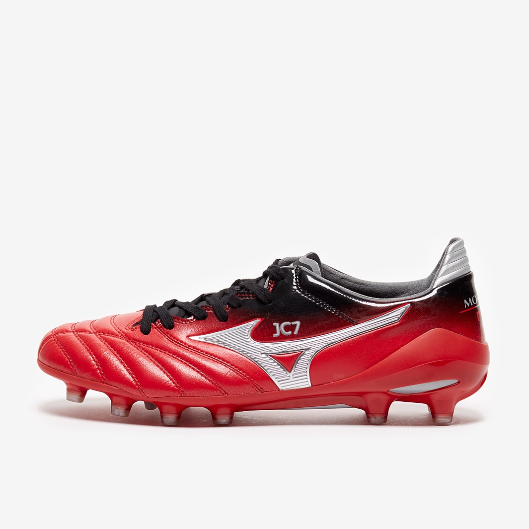 Mizuno Morelia Neo II FG Made In Japan - Chinese Red/Silver/Black ...