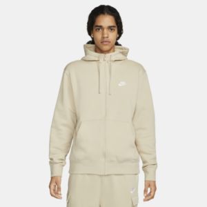 Nike Sportswear Club Fleece Full-Zip Hoodie - Rattan/White - Tops - Mens  Clothing | Pro:Direct Soccer