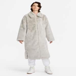 Nike Sportswear Womens Plush Faux Fur Long Jacket | Pro:Direct Soccer