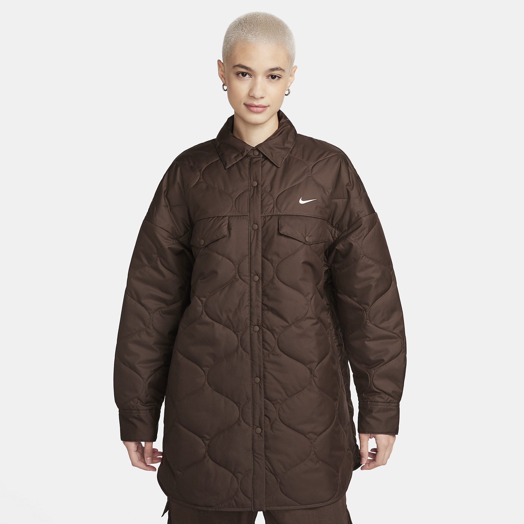 Nike Sportswear Womens Essential Quilted Trench Jacket | Pro:Direct Soccer