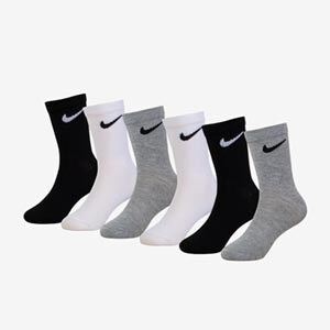 Nike Sportswear Younger Kids Basic 6 Pack Crew Socks (5-7Y) | Pro:Direct Soccer