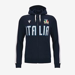 Macron Italy 23/24 Full Zip Hoodie | Pro:Direct Rugby