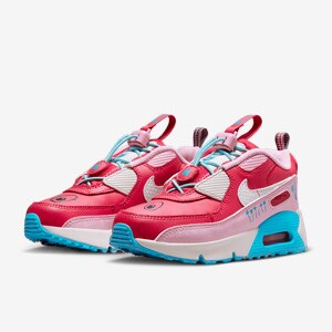 pink and red nike airmax