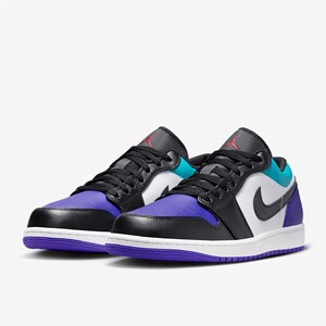国内配送 NIKE AIR JORDAN 1 LOW WHITE /BLACK-B.CONCORD-AQUA Air Jordan 1 Low - White/Black/Bright Concord/Aquamarine