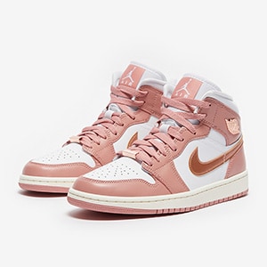 Womens Air Jordan 1 Mid SE Red Stardust Metallic Copper White Sail Womens Shoes Pro Direct Basketball