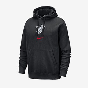 Nike NBA Miami Heat Club Pull Over Hoodie Black Mens Replica Pro Direct Basketball