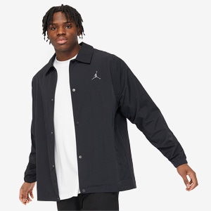 Jordan Essentials Coaches Jacket Black Anthracite Tops Mens Clothing Pro Direct Basketball