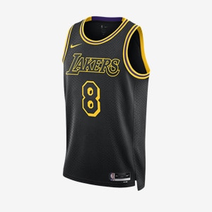 Nike NBA Kobe Bryant Los Angeles Lakers Swingman Jersey Black Amarillo Tops Mens Replica Pro Direct Basketball