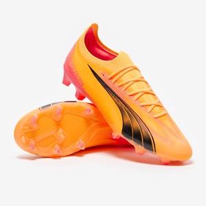 Puma Ultra Ultimate FG AG Puma Ultra Orange Puma White Blue Glimmer Mens Cleats