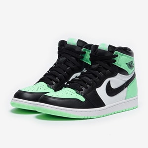 Air Jordan 1 Retro High OG White Black Green Glow Trainers Mens Shoes Pro Direct Basketball