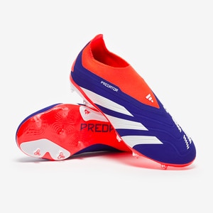 adidas Bambini Predator Elite FG Blu Lucido Ftwr Bianco Rosso Solare Scarpe Calcio Bambini Pro Direct Soccer