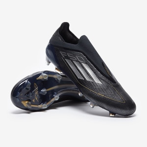 adidas F50 Elite Laceless Firm Ground Core Black Iron Met Gold Met Adult Boots Pro Direct Soccer