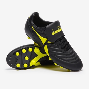 Diadora B Elite Tech FG Black Yellow Fluo Mens Boots Pro Direct Soccer