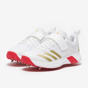 adidas adiPower Vector Mid Cricket Spikes White Red Blue Mens Shoes Pro Direct Cricket