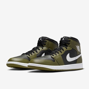 Olive green and black jordan 1 online