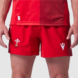 Macron Wales 25/26 Home Replica Shorts | Pro:Direct Rugby