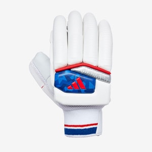 adidas Incurza 6.0 RH Batting Gloves - White/Blue/Red | Pro:Direct Cricket