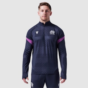 Macron Scotland 25/26 Training 1/4 LS Zip Top | Pro:Direct Rugby