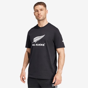 adidas All Black Cotton Tee - All Black/Blue Spark - Mens