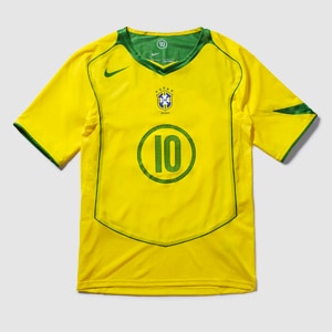 ウェア 04s Brazil National Team Uniform Ronaldo Nike Brazil 2004 Re-Issue Shirt With Ronaldinho 10 - Opti