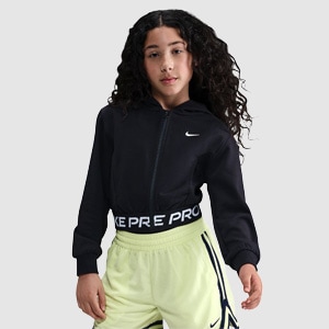 Nike Pro Ältere Mädchen Dri-FIT Fleece Hoodie (8-15 Jahre) | Pro:Direct Soccer