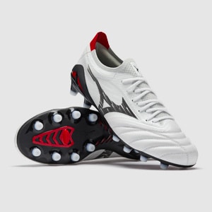 Mizuno Morelia Neo IV Beta Elite FG - White/Black/Red