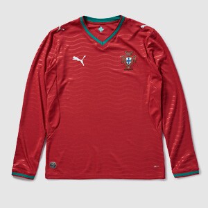 Puma Portugal 2026 LS Home Shirt - Club Red/Green Lagoon | Pro:Direct Soccer