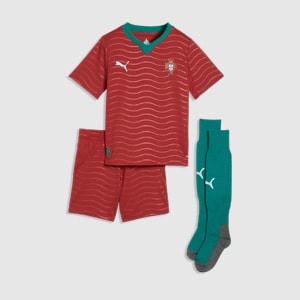 Puma Portugal 2026 Little Kids Home Kit - Club Red/Green Lagoon | Pro:Direct Soccer