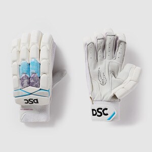 DSC Blue 1000 LH Batting Gloves - White/Blue | Pro:Direct Cricket