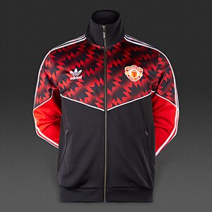 MANCHESTER UNITED 90s RETRO FOOTBALL SOCCER TRACK TOP JACKET