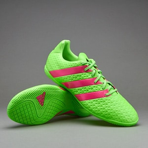 adidas ACE 16.4 IN Mens Soccer Shoes - Indoor - Solar Green/Shock Pink/Core Black