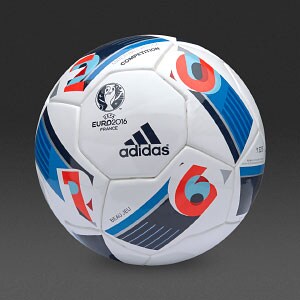adidas Euro 16 Competition Ball - Soccer Balls - White/Bright Blue