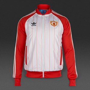 Veste Adidas Manchester United Homme Taille M - Bleu Et Rouge - Fermeture Complète - Occasion Parfaite