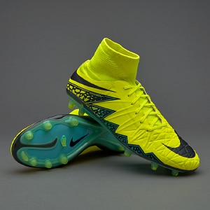 Nike Hypervenom Phatal II DF FG Mens Boots Firm Ground Volt Black Hyper Turquoise