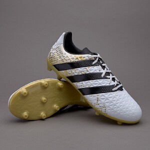 adidas ACE 16.3 FG AG Botas de futbol Terrenos firmes Blanco Negro Dorado Pro Direct Soccer