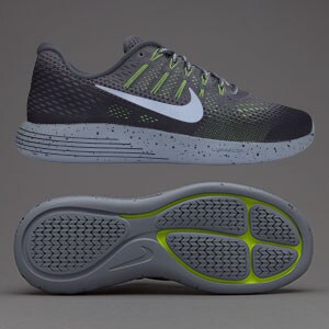 Nike Lunarglide 8 Shield - Dark Grey/Metallic Silver-Black