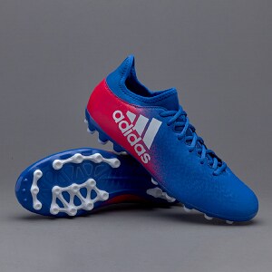 chorro director referencia adidas X 16.3 AG -Botas de futbol-Cesped artificial- Azul/Blanco/Rosa Shock  | Pro:Direct Soccer