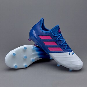 adidas ACE 17.1 Leather FG - Mens Boots - Firm Ground - Blue/Shock