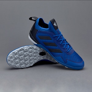 compromiso de bota adidas ACE Tango 17.1 TF - Mens Soccer Cleats - Turf Trainer - Blue/Core  Black/White 