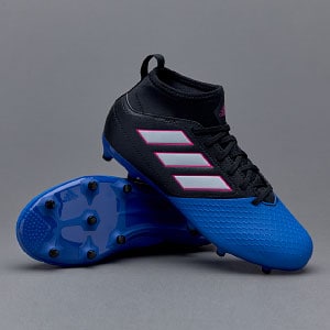 adidas ACE 17.3 FG para niños- Botas futbol-Terrenos firmes-Negro/Blanco/Azul | Pro:Direct Soccer