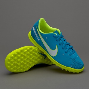 Botas de futbol para niños-Nike Mercurial Vortex III JR TF para niños - Azul/Blanco/Azul Marino | Pro:Direct Soccer