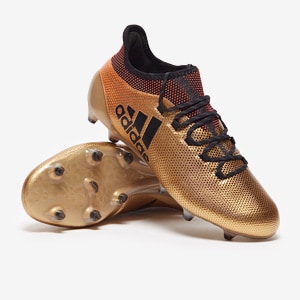 adidas X 17.1 FG Mens Boots - Firm Ground - BB6353 - Tactile Gold Metallic/Core Black/Solar Red