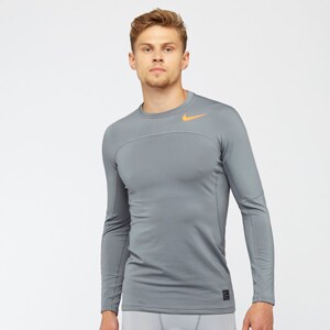 nike pro hyperwarm back wrap long sleeve half zip shirt